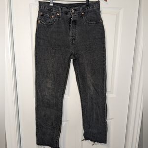 Levi's Women's 501 High Rise Cropped Jeans - Black - W28 L28